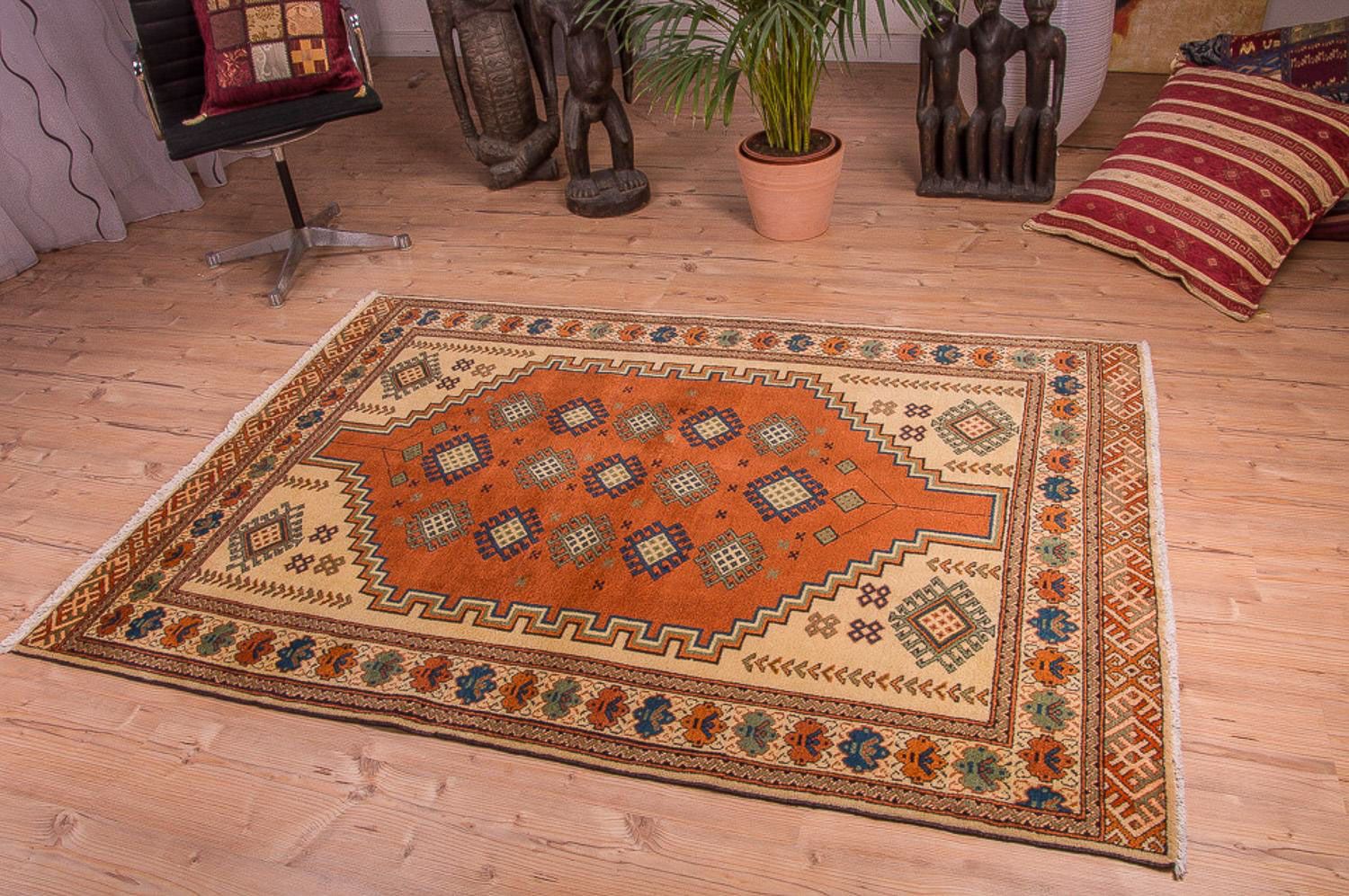 Tappeto Turkaman - 184 x 127 cm - arancione