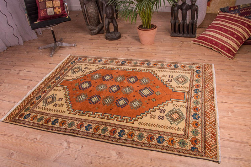 Tappeto Turkaman - 184 x 127 cm - arancione