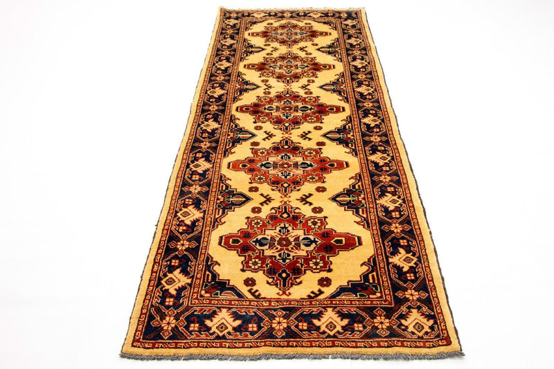 Tappeto corsia Tappeto afgano - Hatschlu - 283 x 86 cm - beige