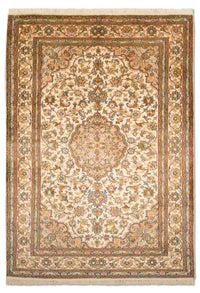 Tappeto di seta - Seta del Kashmir - 184 x 124 cm - beige