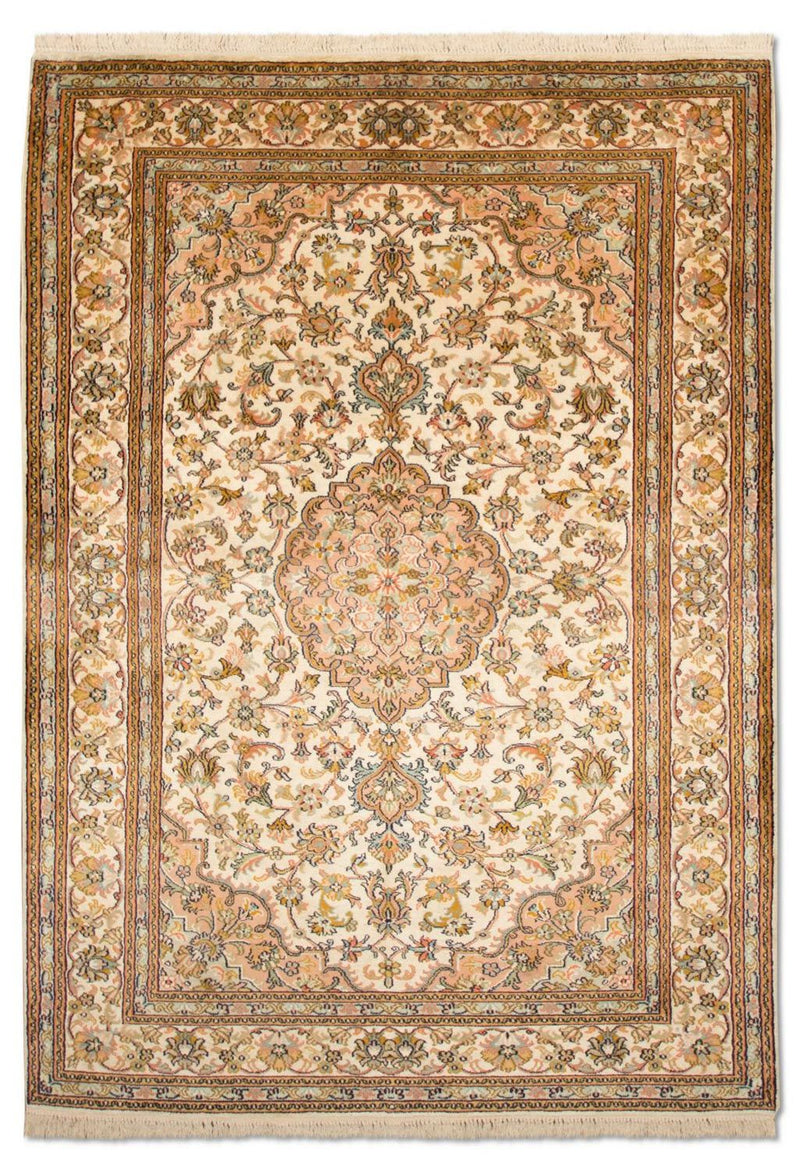 Tappeto di seta - Seta del Kashmir - 184 x 124 cm - beige