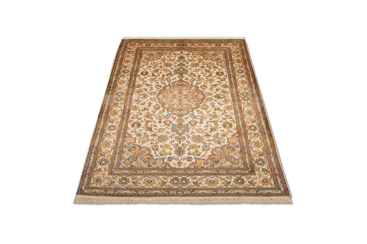 Tappeto di seta - Seta del Kashmir - 184 x 124 cm - beige