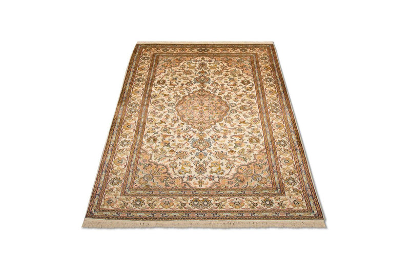 Tappeto di seta - Seta del Kashmir - 184 x 124 cm - beige