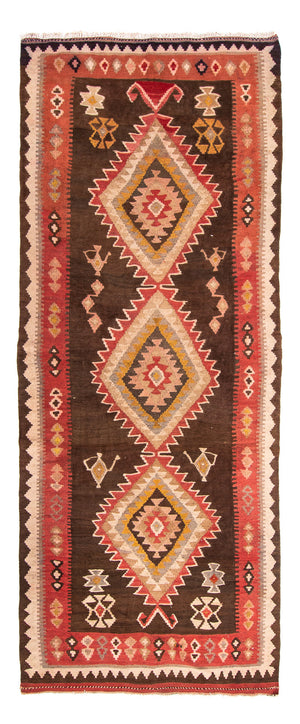 Tappeto corsia Tappeto Kelim - Vecchio - 310 x 140 cm - multicolore