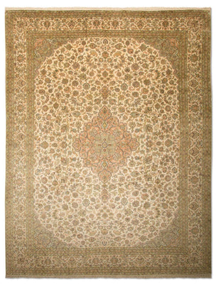 Tappeto di seta - Seta del Kashmir - 335 x 243 cm - beige