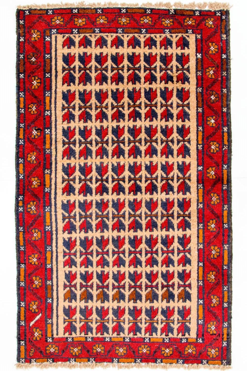 Tappeto Belutsch - 130 x 77 cm - rosso