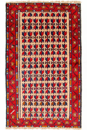 Tappeto Belutsch - 130 x 77 cm - rosso