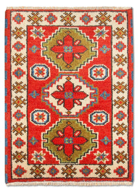 Tappeto orientale - 92 x 65 cm - rosso