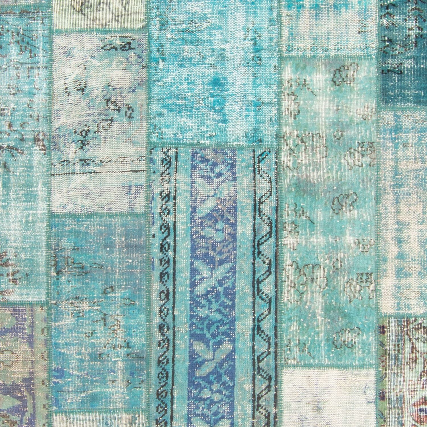 Tappeto vintage - 305 x 198 cm - turchese