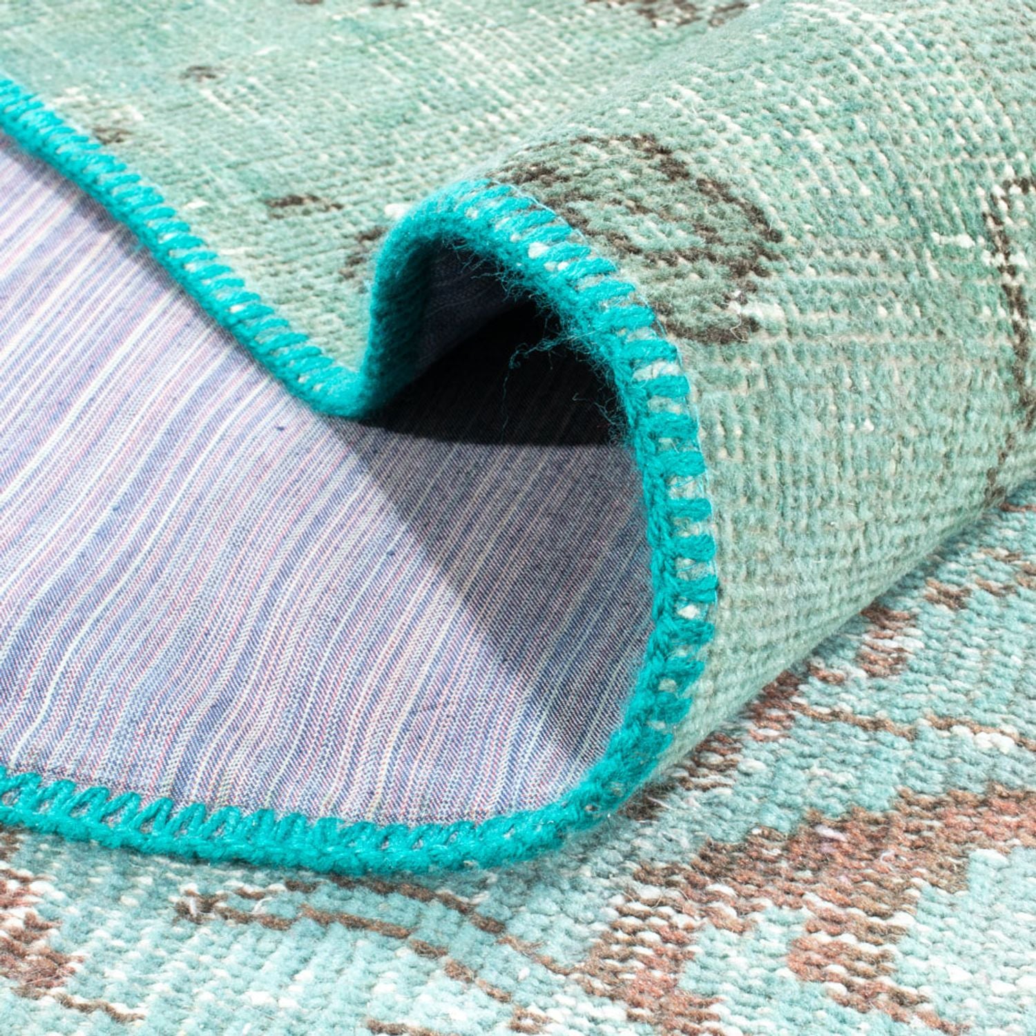 Tappeto vintage - 303 x 203 cm - turchese