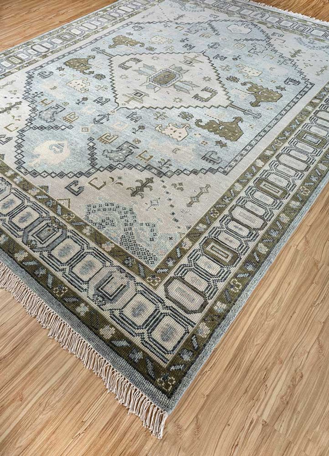 Tappeto di lana - 300 x 240 cm - argento