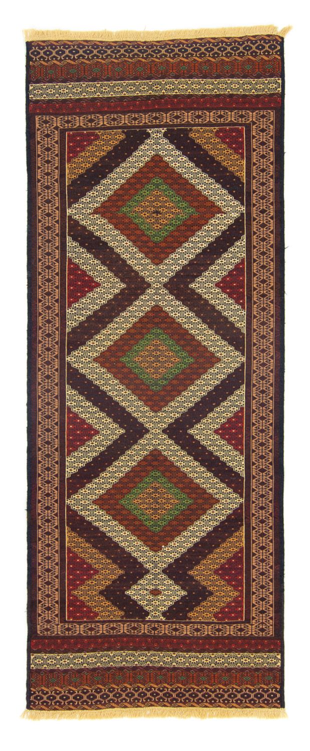 Tappeto corsia Tappeto Kelim - Orientale - 222 x 85 cm - marrone