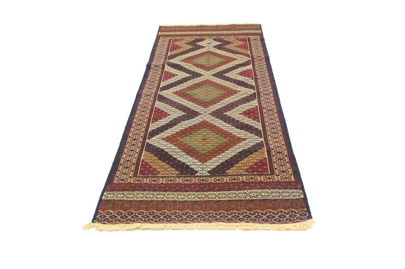 Tappeto corsia Tappeto Kelim - Orientale - 222 x 85 cm - marrone