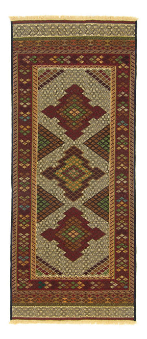 Tappeto corsia Tappeto Kelim - Orientale - 208 x 85 cm - beige