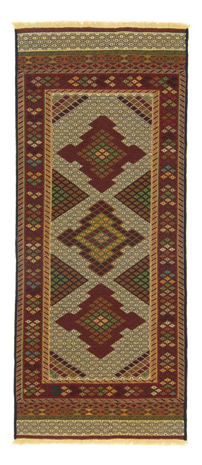 Tappeto corsia Tappeto Kelim - Orientale - 208 x 85 cm - beige