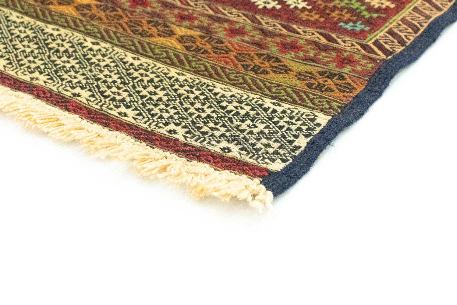 Tappeto corsia Tappeto Kelim - Orientale - 208 x 85 cm - beige