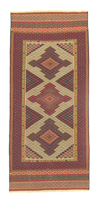 Tappeto corsia Tappeto Kelim - Orientale - 191 x 88 cm - marrone