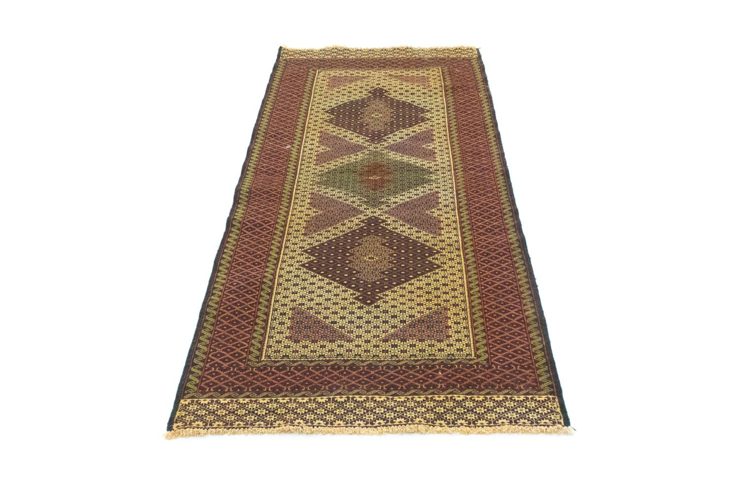 Tappeto corsia Tappeto Kelim - Orientale - 201 x 82 cm - beige