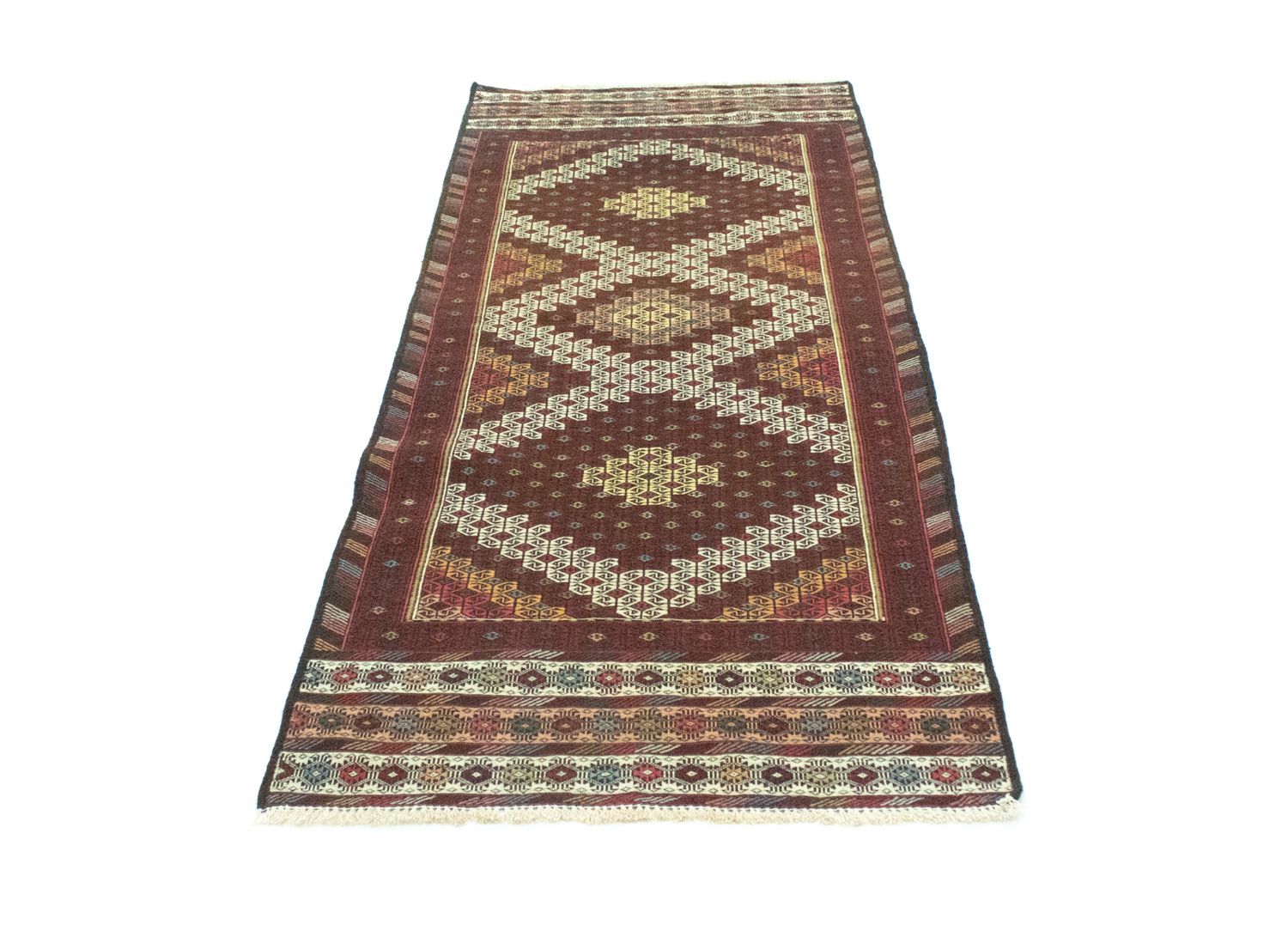 Tappeto corsia Tappeto Kelim - Orientale - 190 x 75 cm - marrone