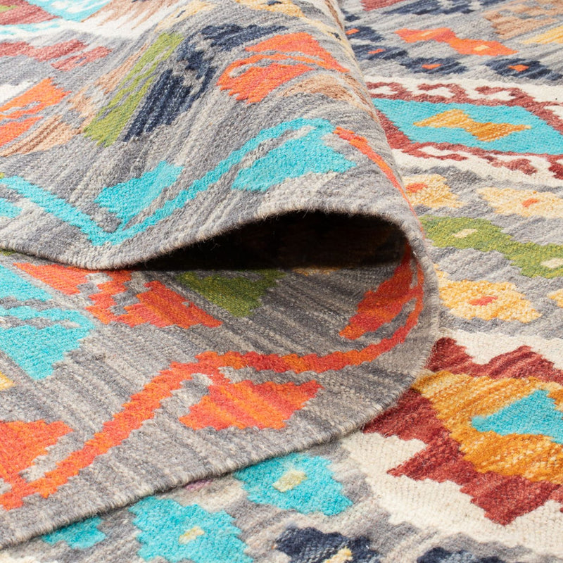 Tappeto Kelim - Splash - 251 x 176 cm - multicolore