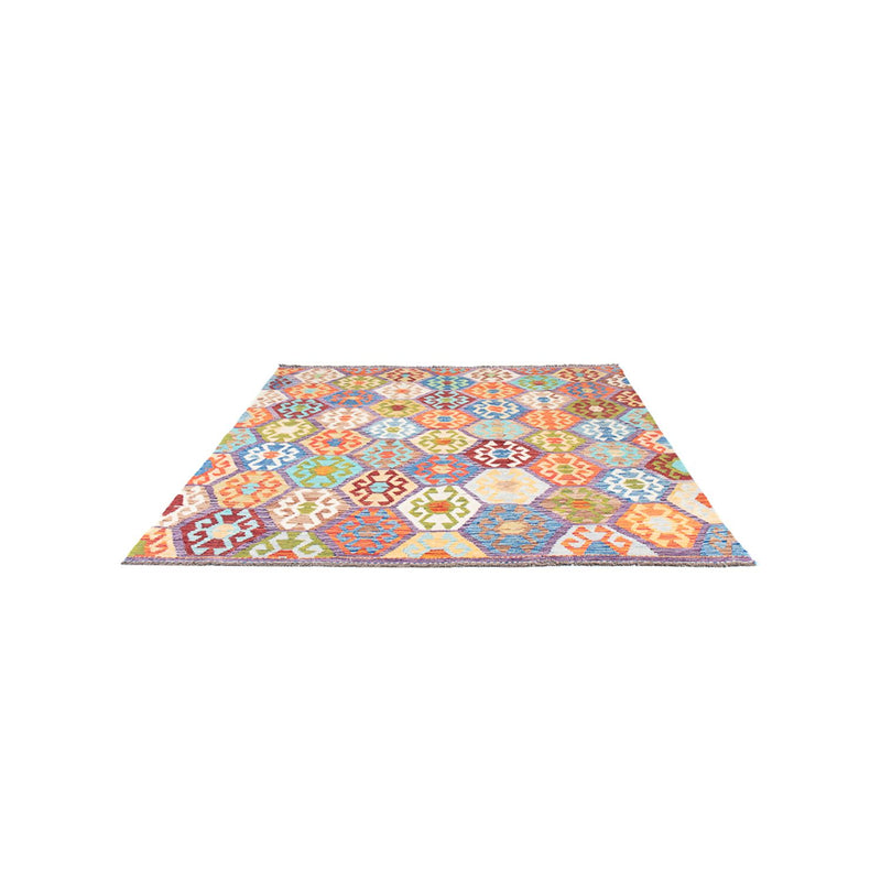 Tappeto Kelim - Splash quadrato  - 201 x 189 cm - multicolore