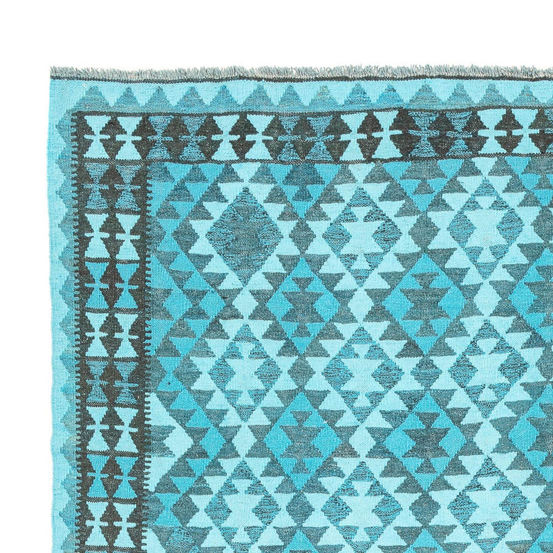 Tappeto Kelim - Tendenza - Vintage/Tinto di moda - 277 x 195 cm - turchese
