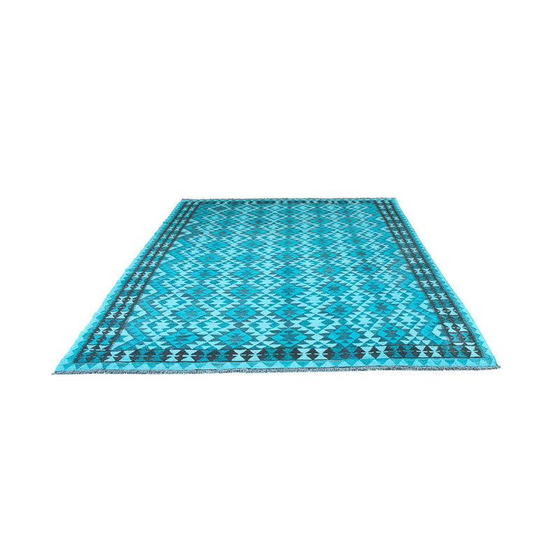 Tappeto Kelim - Tendenza - Vintage/Tinto di moda - 277 x 195 cm - turchese