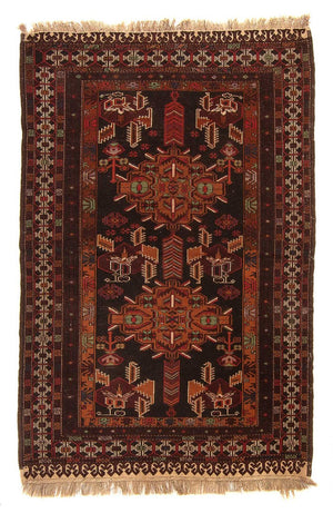 Tappeto afgano - 189 x 127 cm - marrone