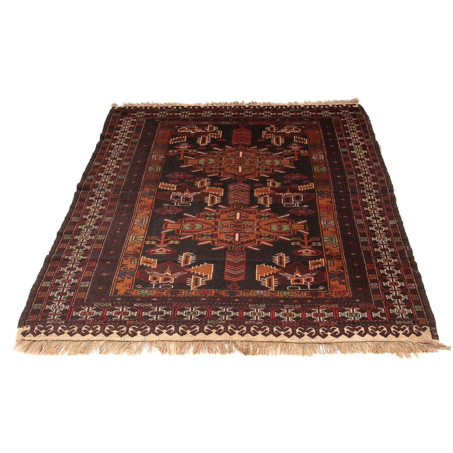 Tappeto afgano - 189 x 127 cm - marrone