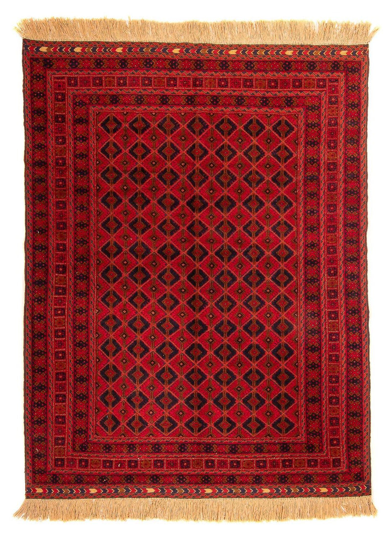 Tappeto Turkaman - 190 x 153 cm - rosso scuro