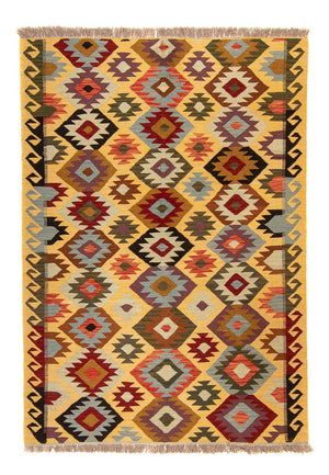 Tappeto Kelim - Splash - 204 x 144 cm - multicolore