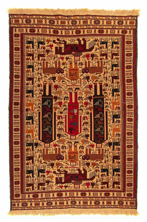 Tappeto Kelim - Orientale - 197 x 129 cm - marrone chiaro