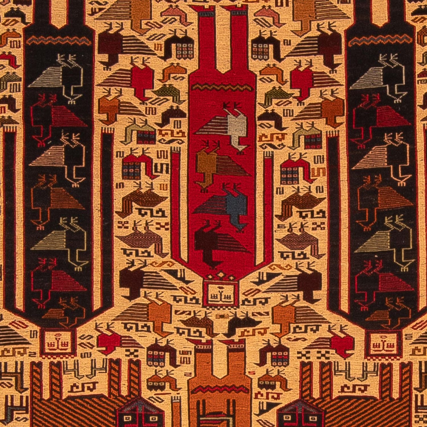 Tappeto Kelim - Orientale - 197 x 129 cm - marrone chiaro