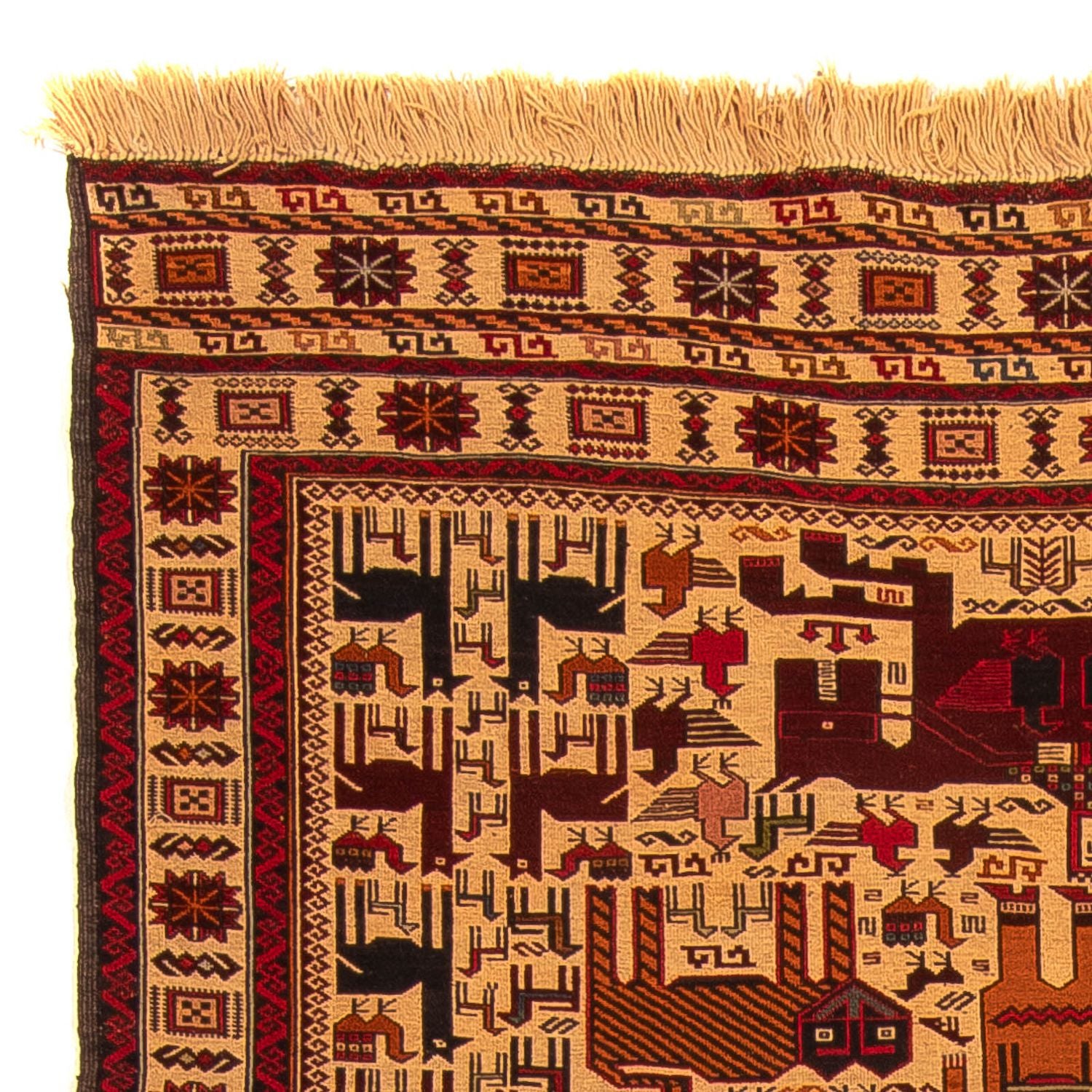 Tappeto Kelim - Orientale - 197 x 129 cm - marrone chiaro