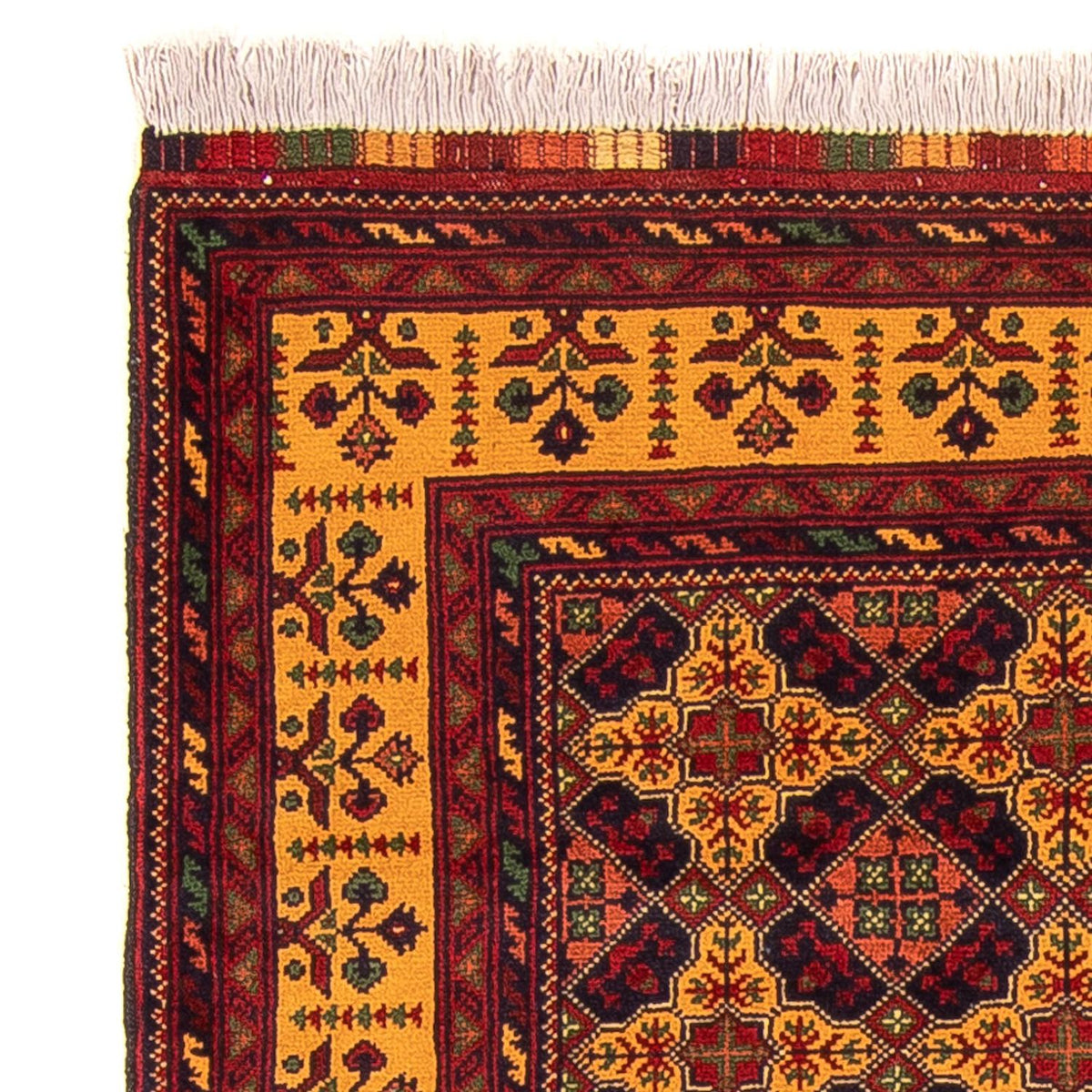 Tappeto corsia Tappeto afgano - Bukhara - 208 x 90 cm - multicolore