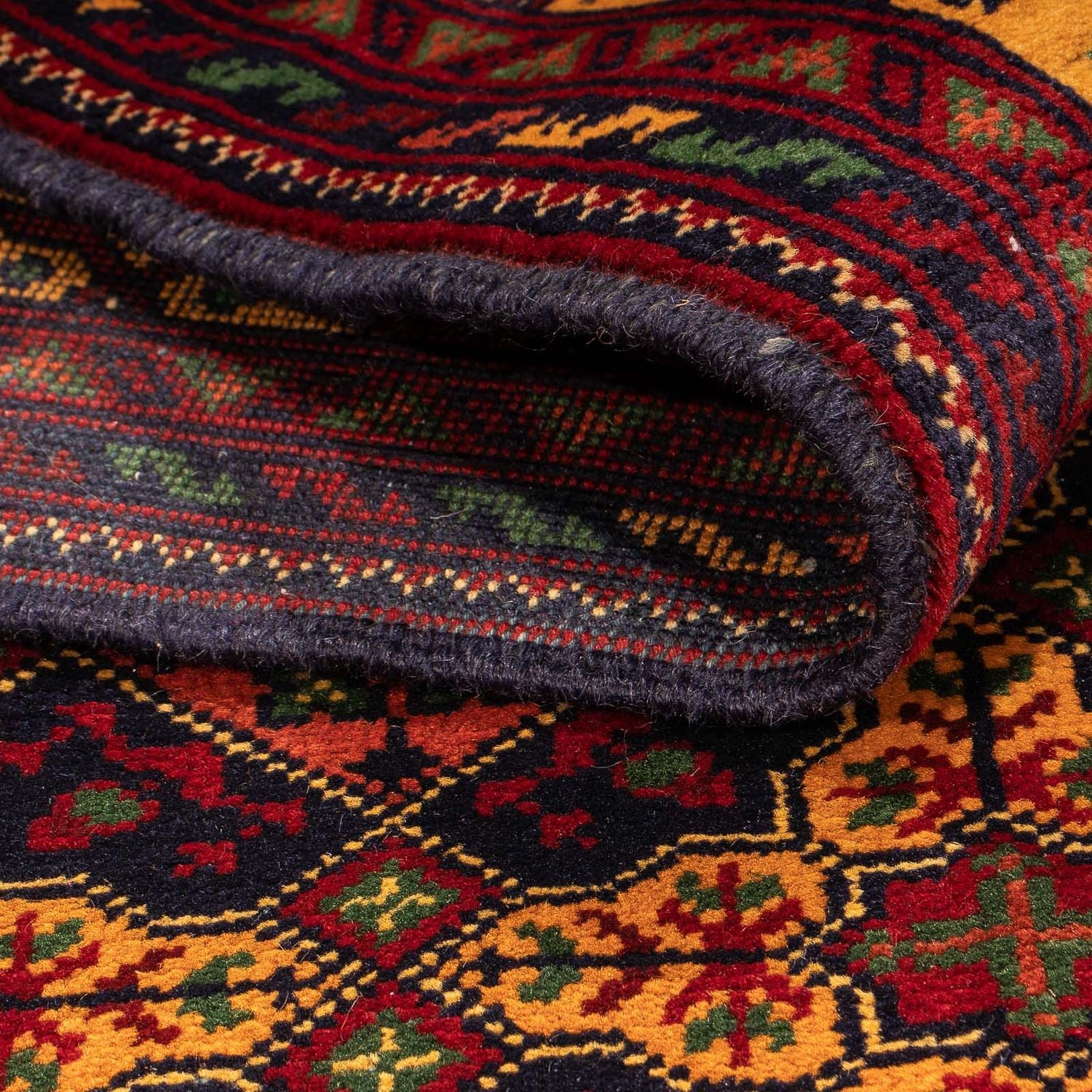 Tappeto corsia Tappeto afgano - Bukhara - 208 x 90 cm - multicolore