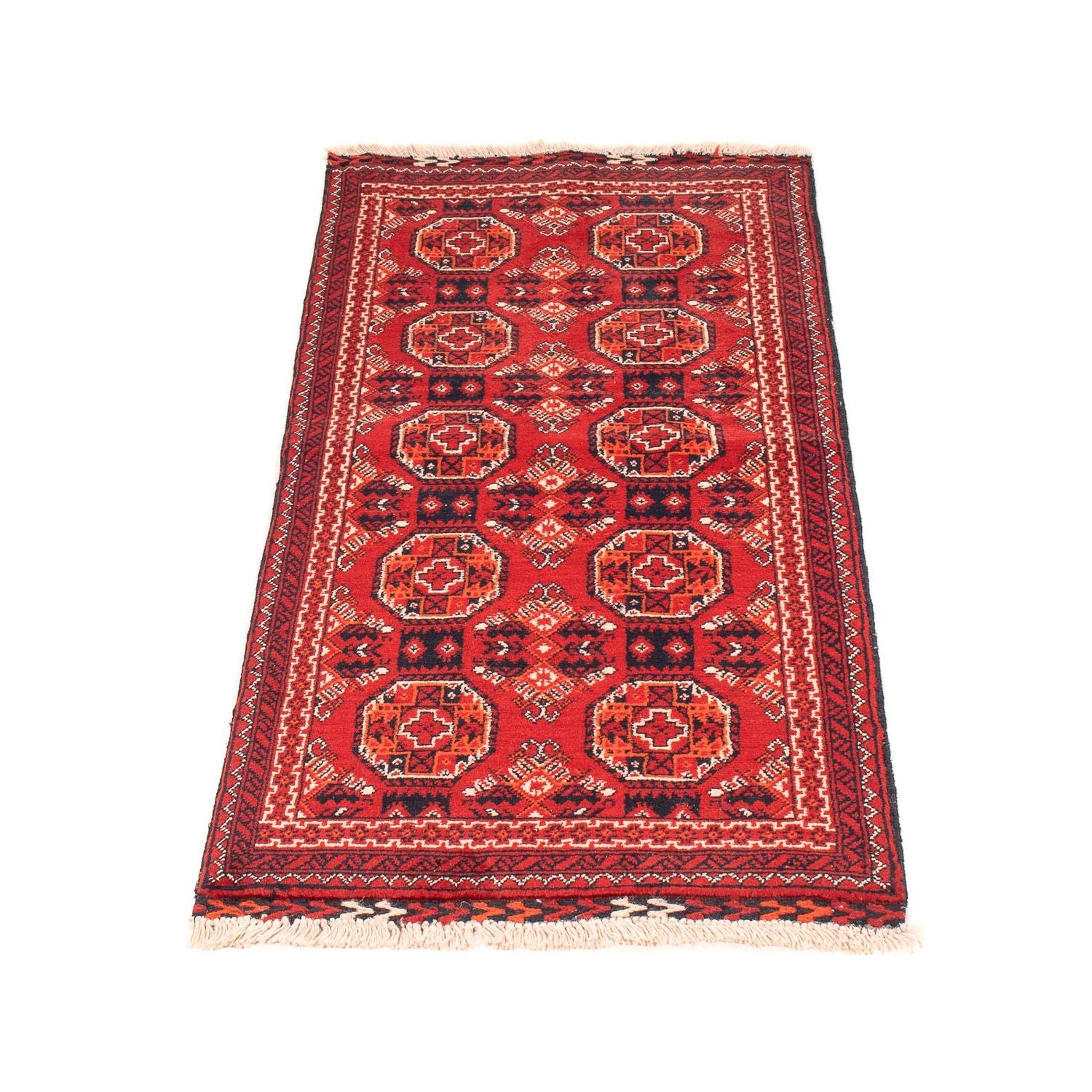 Tappeto corsia Tappeto afgano - 106 x 49 cm - rosso scuro