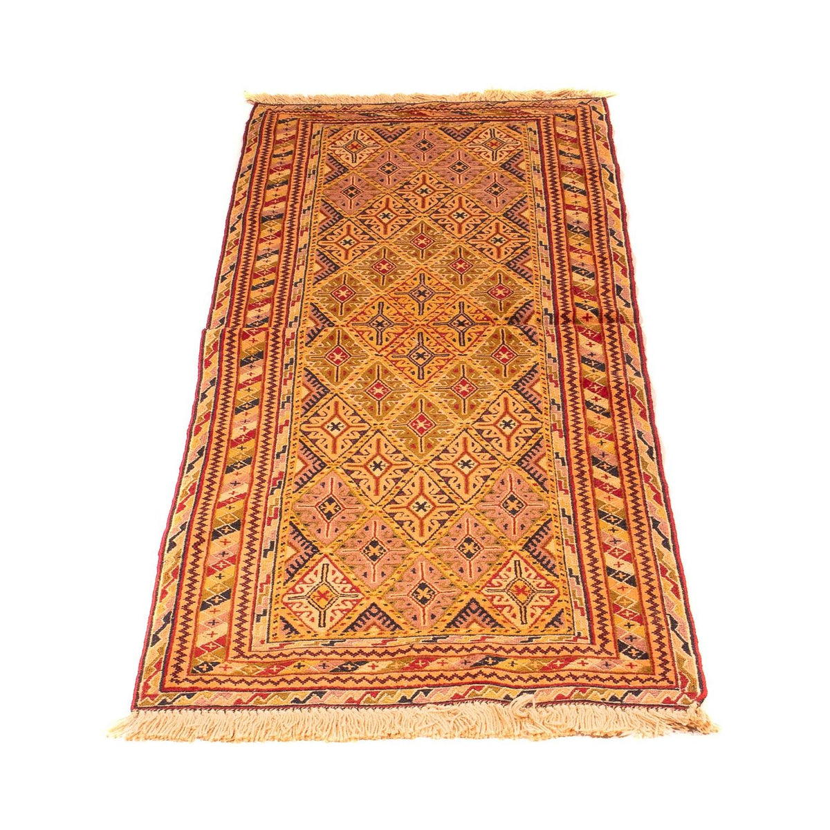 Tappeto corsia Tappeto Kelim - Orientale - 194 x 61 cm - marrone