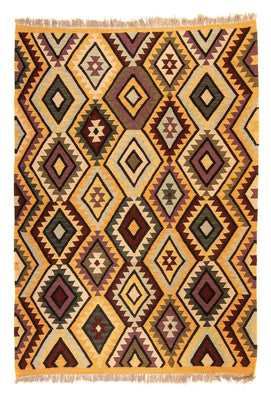 Tappeto Kelim - Splash - 193 x 154 cm - multicolore