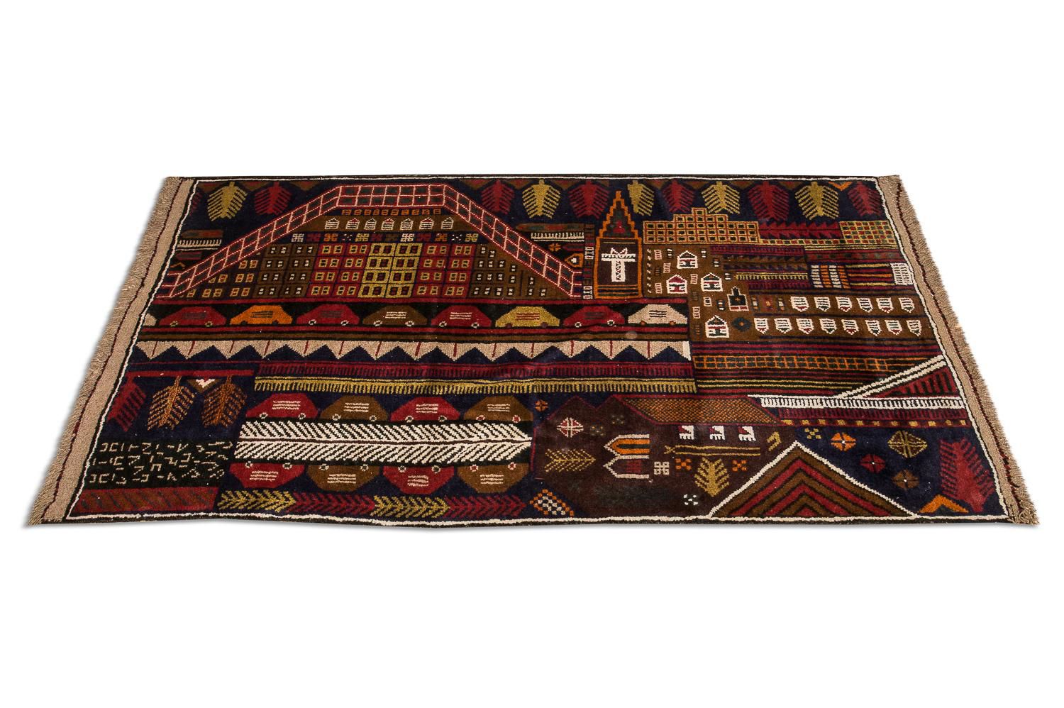 Tappeto Belutsch - 140 x 85 cm - multicolore