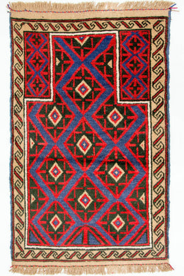 Tappeto Belutsch - 135 x 82 cm - rosso