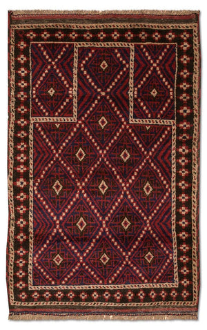 Tappeto Belutsch - 127 x 85 cm - multicolore
