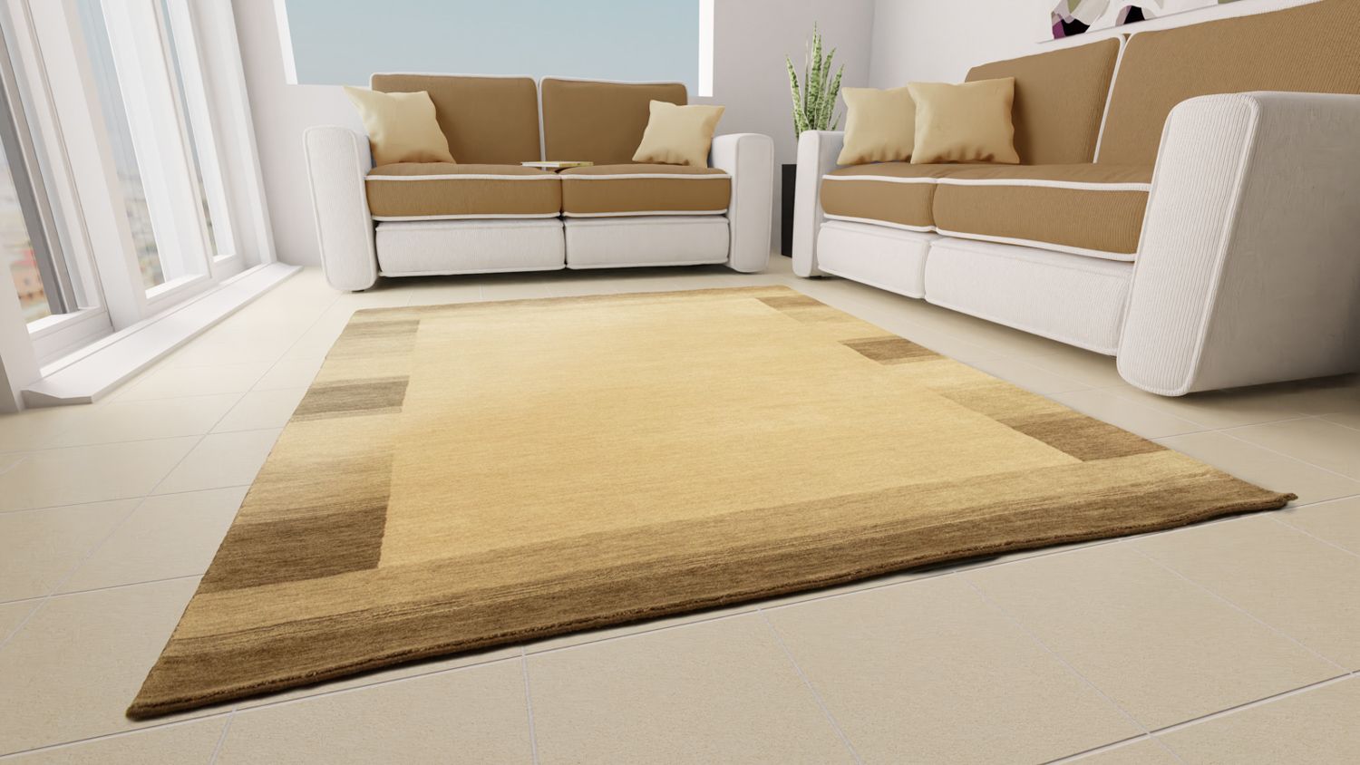 Tappeto Gabbeh - Indus - 160 x 90 cm - beige