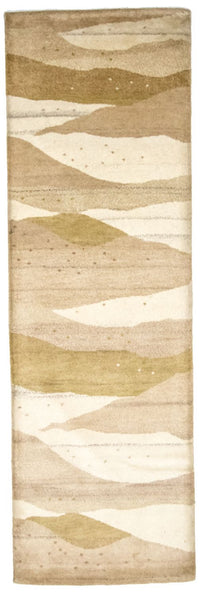 Tappeto corsia Tappeto Gabbeh - Indus - 240 x 80 cm - beige