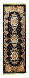 Tappeto persiano Venus - Passatoia / Nero / 100 x 200 cm Passatoia