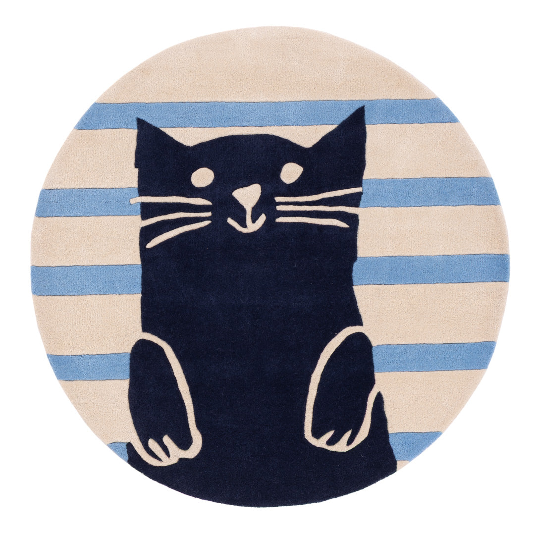 Gatto Tappeto per Bambini Rotondo