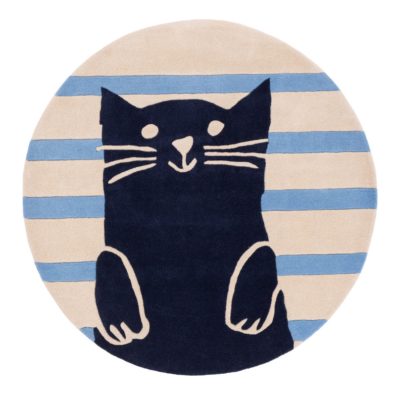 Gatto Tappeto per Bambini Rotondo