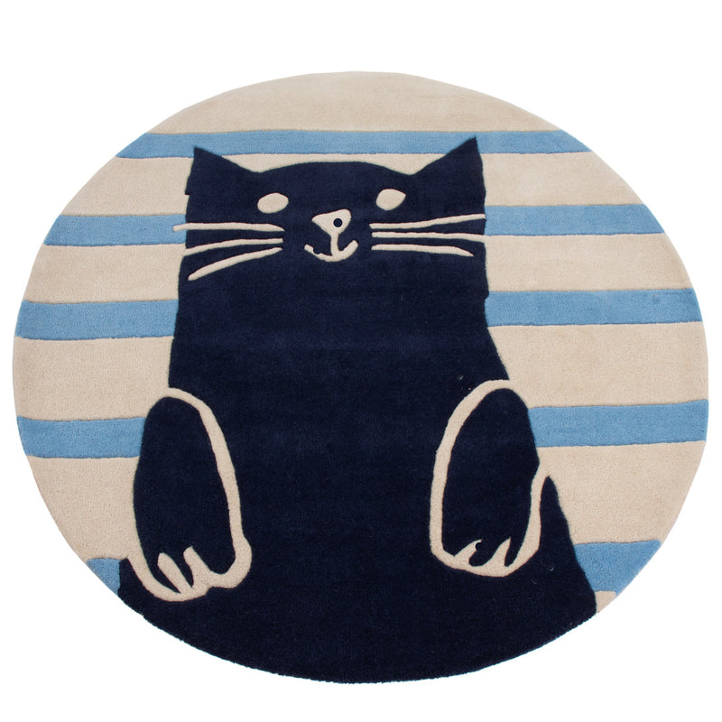 Gatto Tappeto per Bambini Rotondo