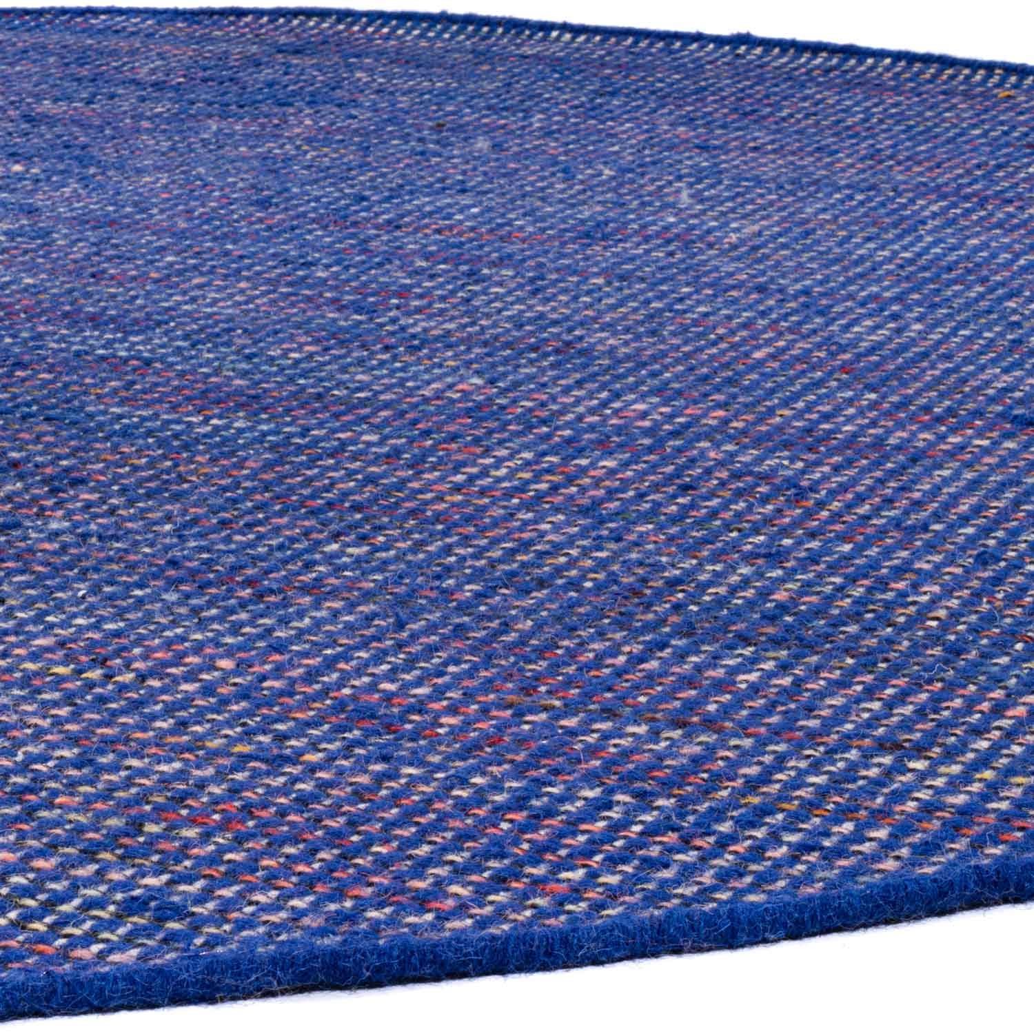 Tappeto Kelim - Tendenza rotondo  - 200 x 200 cm - blu