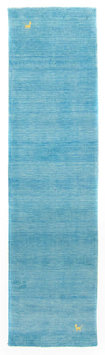 Tappeto corsia Tappeto Gabbeh - Indus - 200 x 80 cm - blu chiaro